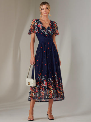Wrap Maxi Dress, Floral Multi