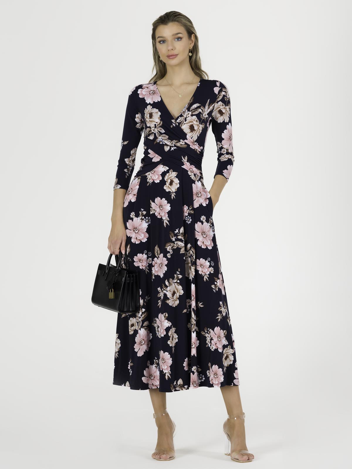 Quintella Jersey Side Split Maxi Dress
