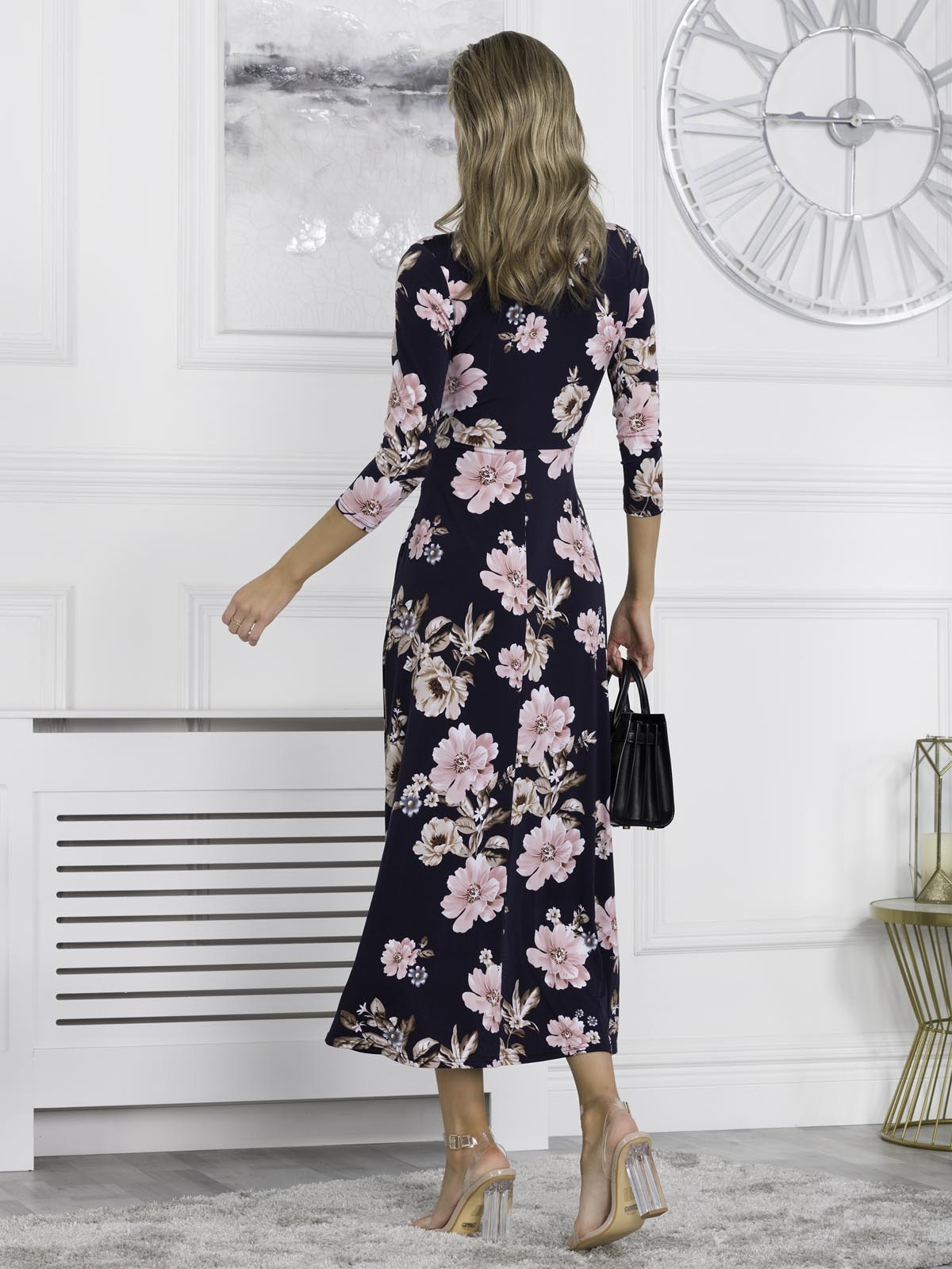 Quintella Jersey Side Split Maxi Dress