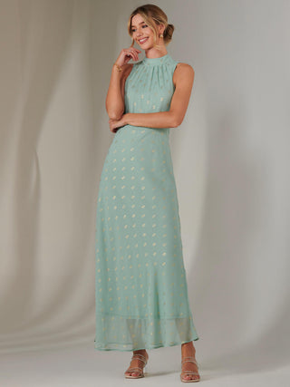 Halterneck Maxi Dress, Mint Green