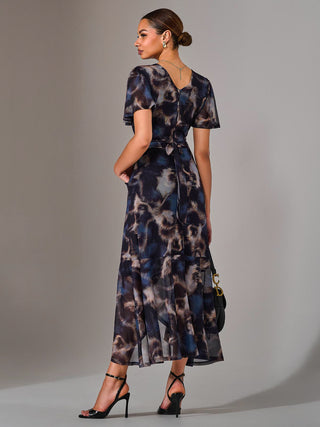 Wrap Midaxi Dress, Abstract Multi