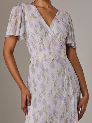 Wrap Midaxi Dress, Multi Floral
