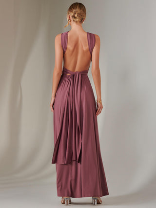 Halter Neck Maxi Bridesmaid Dress, Mauve