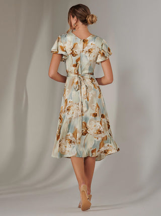 Wrap Front Midi Dress, Mint Green