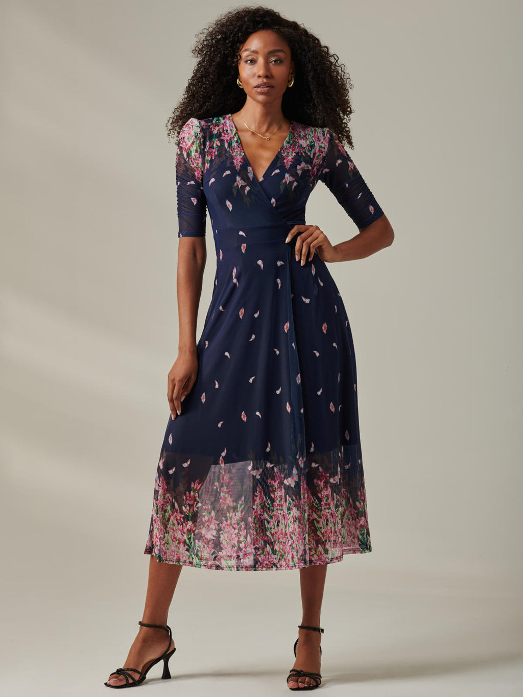 Elwood Dress - Navy/Pink