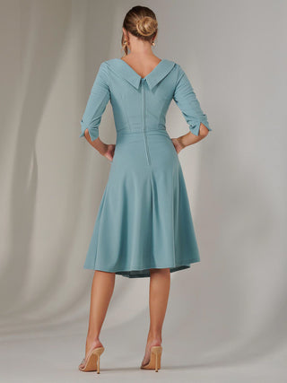 Sloan 3/4 Sleeve Midi Dress, Duck Egg Blue