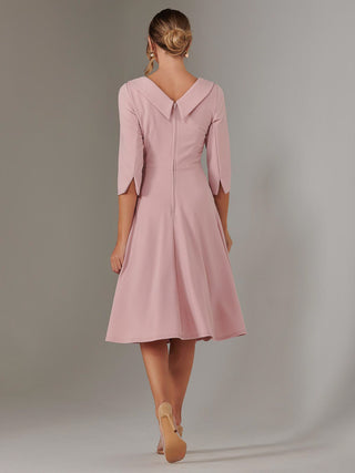 Sloan 3/4 Sleeve Midi Dress, Dusty Pink