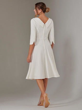Sloan 3/4 Sleeve Midi Dress, Ivory