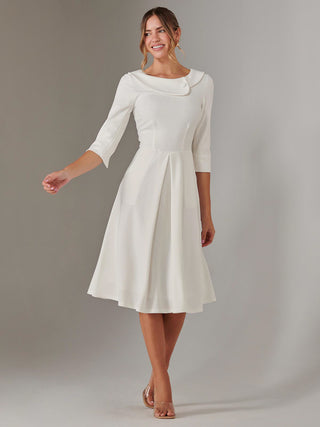 Sloan 3/4 Sleeve Midi Dress, Ivory