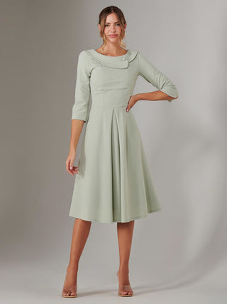Sloan 3/4 Sleeve Midi Dress, Sage Green