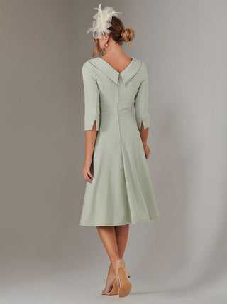 Sloan 3/4 Sleeve Midi Dress, Sage Green