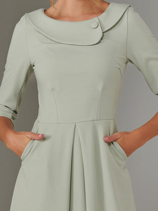 Sloan 3/4 Sleeve Midi Dress, Sage Green