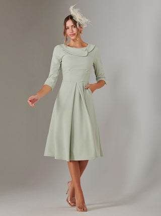 Sloan 3/4 Sleeve Midi Dress, Sage Green