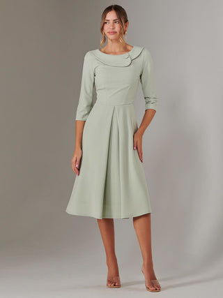 Sloan 3/4 Sleeve Midi Dress, Sage Green