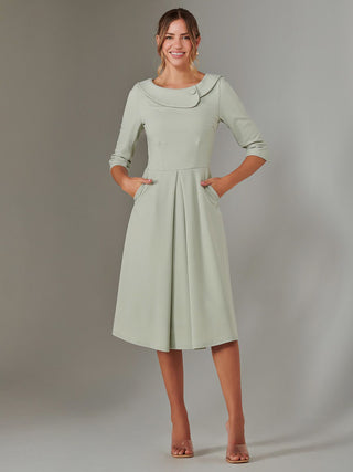 Sloan 3/4 Sleeve Midi Dress, Sage Green