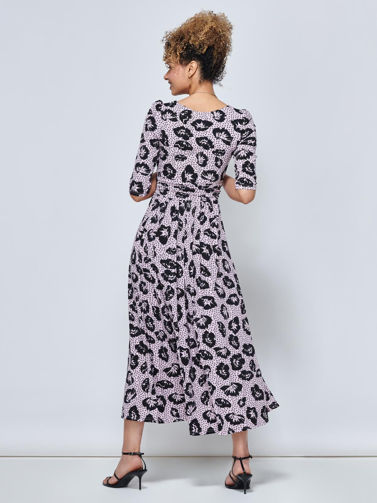 Ozella Jersey Floral Print Maxi Dress, Pink Floral
