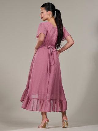 Petite High-Low Midaxi Dress, Dusty Pink