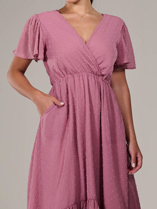Petite High-Low Midaxi Dress, Dusty Pink