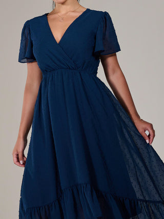 Petite High-Low Midaxi Dress, Navy
