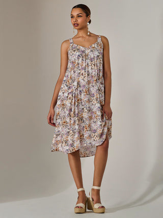 A-Line Pocket Smock Dress, Multi Abstract
