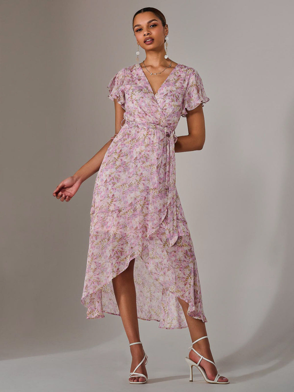 knee length dresses for ladies Pink Delight main image 0