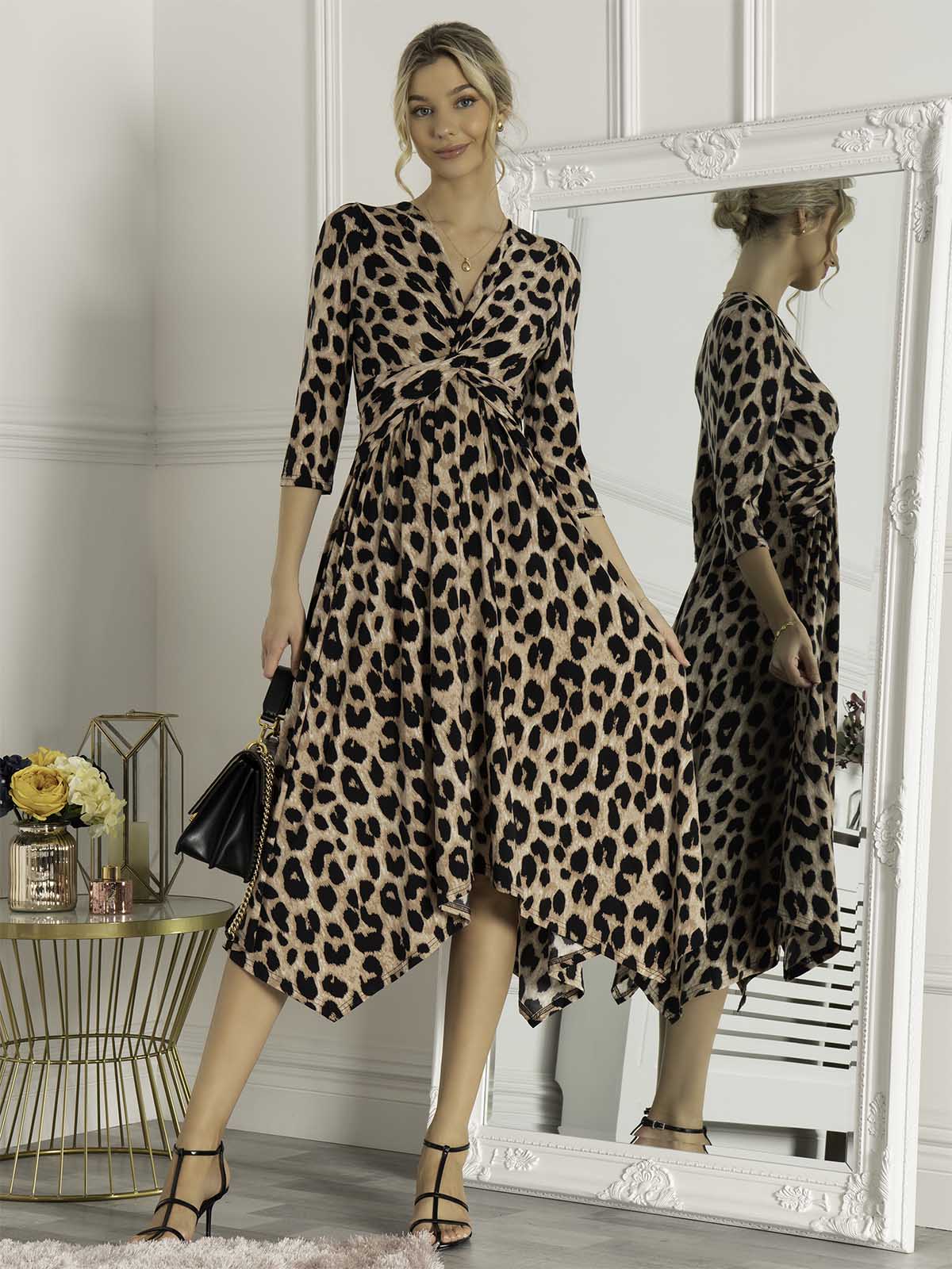 Jolie moi 2025 leopard print dress