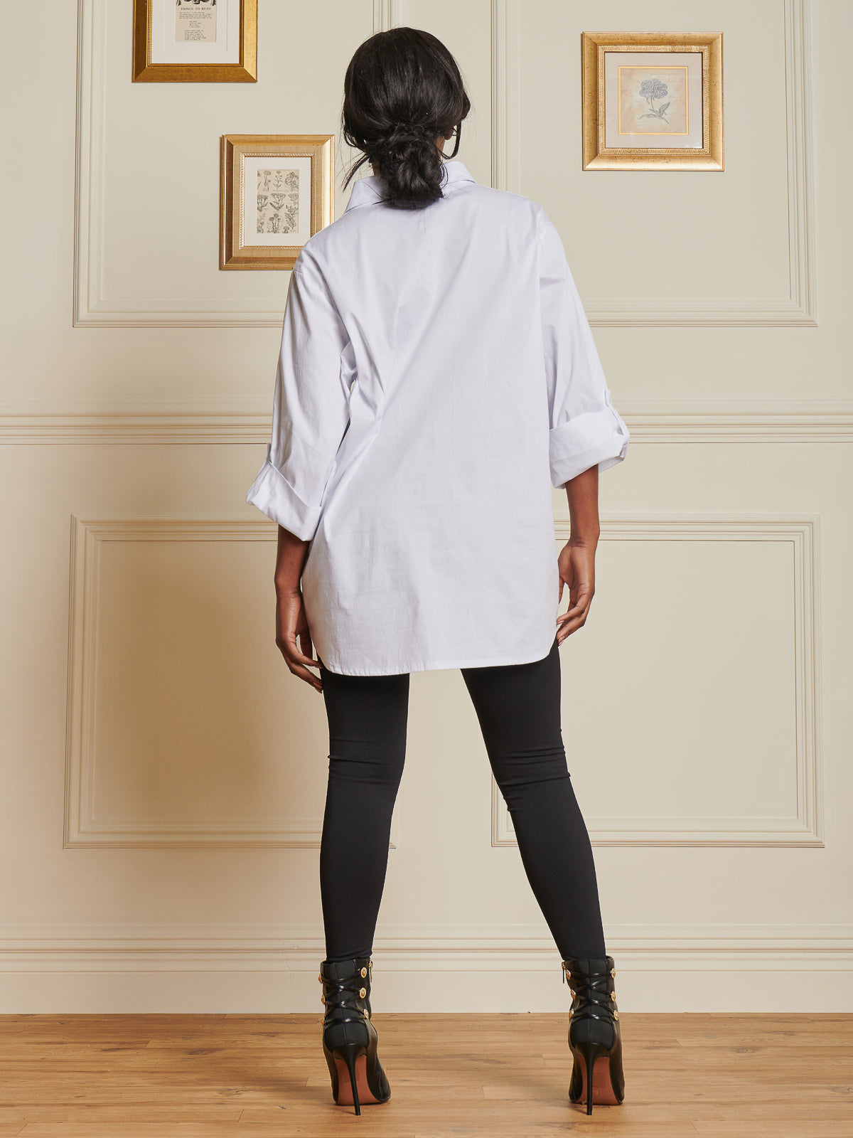 Made In Italy Oversized Cotton Shirt, White