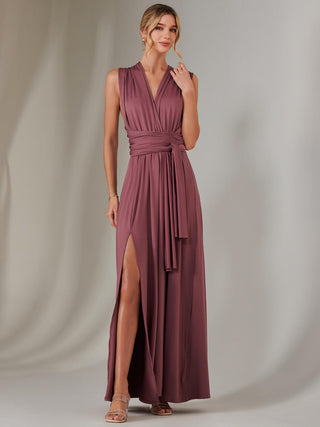 Halter Neck Maxi Bridesmaid Dress, Mauve