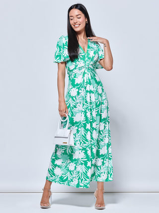 twist front jersey maxi dress Jersey & Poplin Twist-Front Maxi Dress