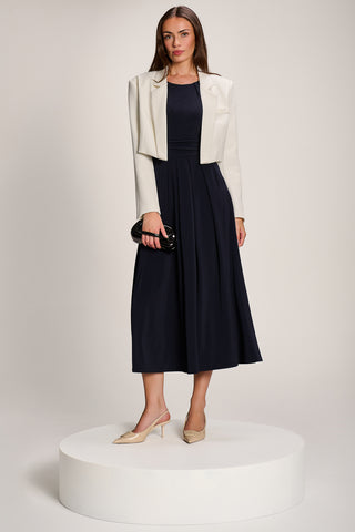 3/4 Sleeve Plain Jersey Maxi Dress, Navy