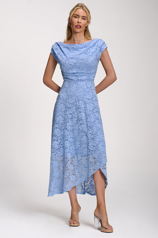 Lace Sequin Embellished Midi Dress, Blue