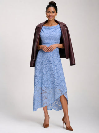 Lace Sequin Embellished Midi Dress, Blue