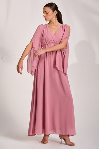 Chiffon Maxi Dress, Dusty Pink