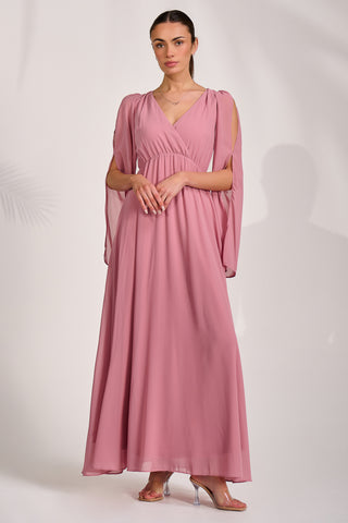Chiffon Maxi Dress, Dusty Pink