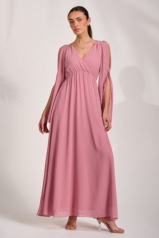 Chiffon Maxi Dress, Dusty Pink