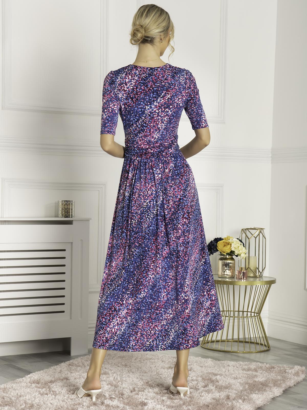 Josie Animal Print Maxi Dress, Blue Multi