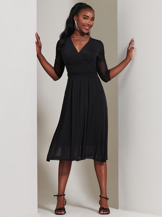 black mesh wrap dress Buy Sosandar Black Embellished Mesh Wrap Dress from Next USA
