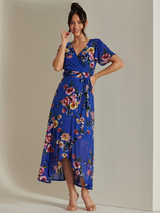 dip hem maxi dress Nasty Gal Women's Textured Stripe Dipped Hem Maxi Dress in Lemon