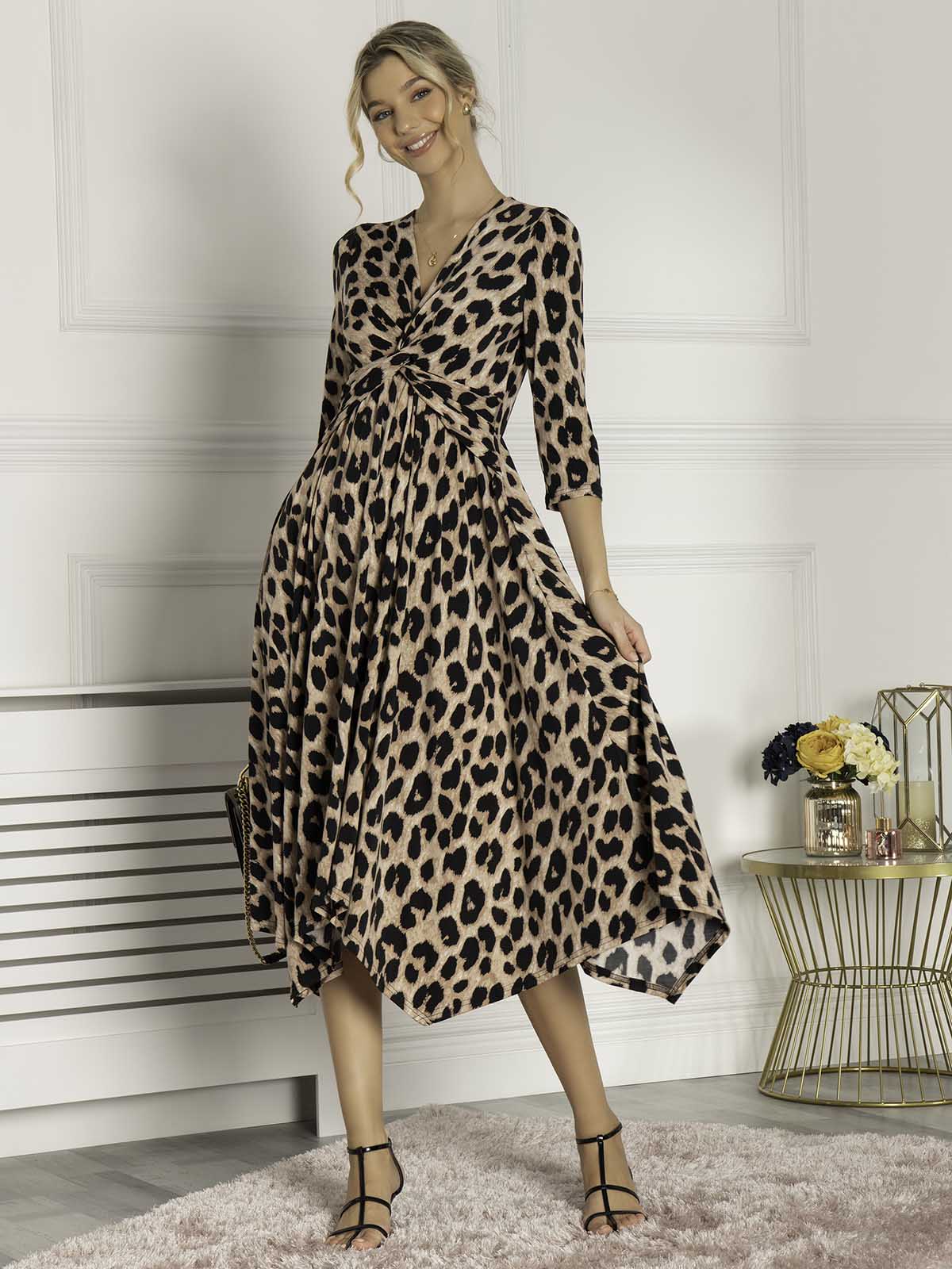 Jolie moi leopard print cheap dress