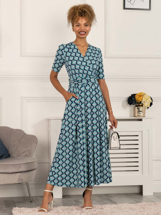 jersey maxi dress uk Womens Dresses Long Sleeve Floral Maxi Dress Uk Elisha Print Jersey Maxi Dress, Navy Floral Jolie